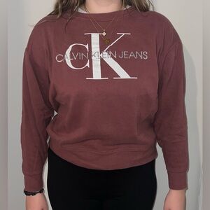 Maroon Calvin Klein crewneck